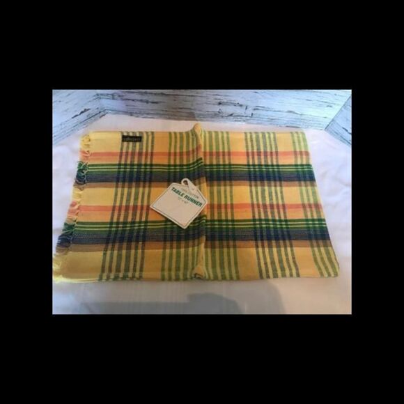 Alkaso Vintage rustic table runner 12x42 NOS - Picture 2 of 3